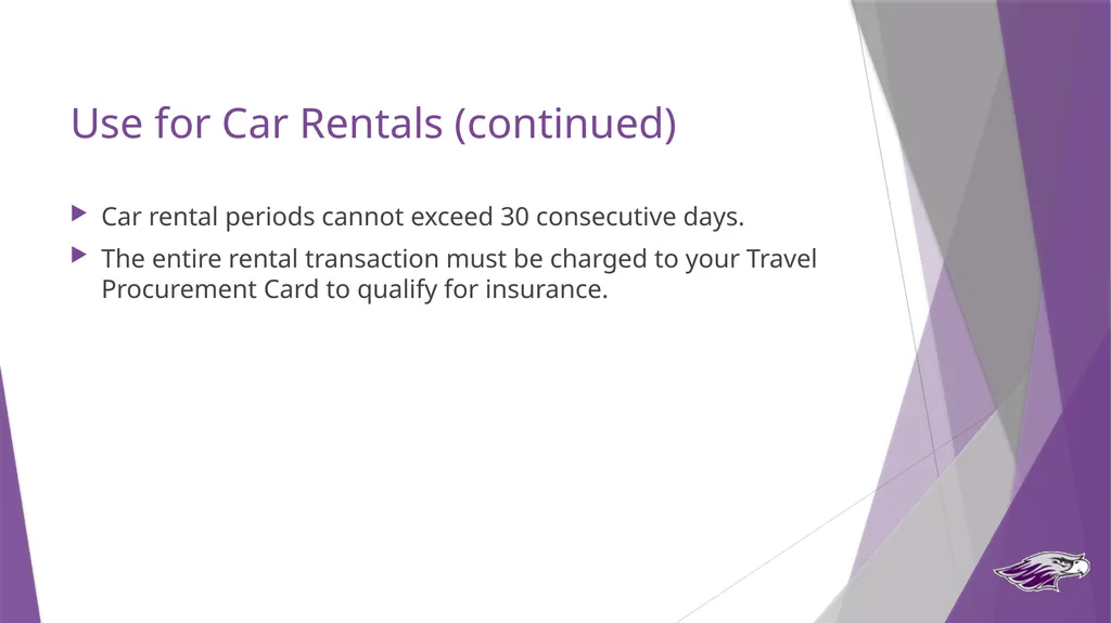 Procurement Card Travel Program Travel Procurement - slide 15 of 20