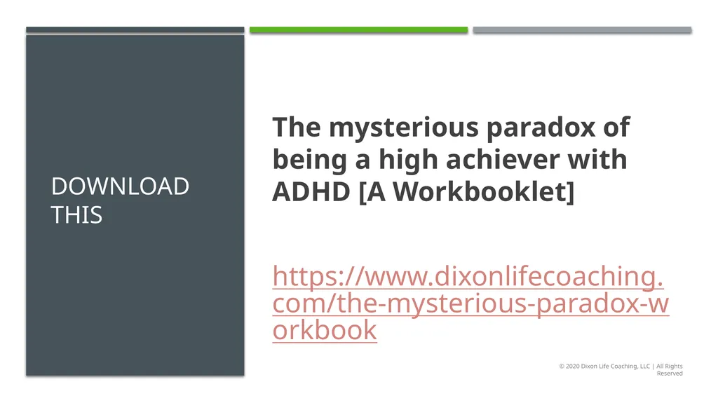 The Mysterious paradox of being a high achiever - slide 22 of 23