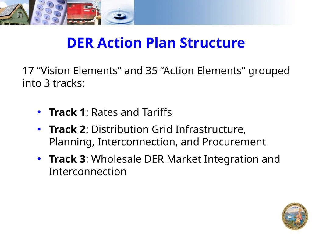 DER ACTION PLAN UPDATE California Public Utilities - slide 5 of 13