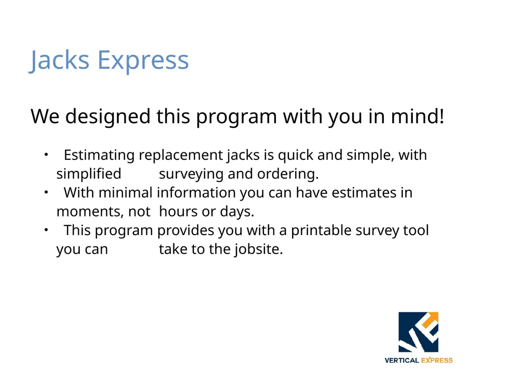 Jacks Express Tutorial for Estimating, Surveying, - slide 3 of 9