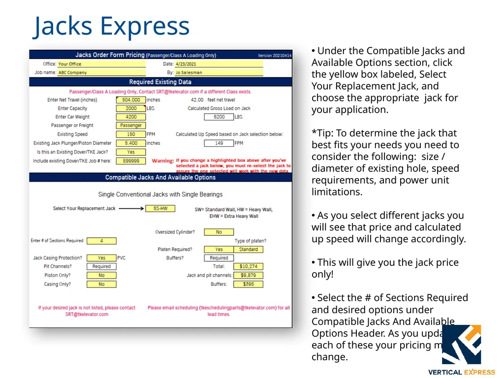 Jacks Express Tutorial for Estimating, Surveying, - slide 6 of 9