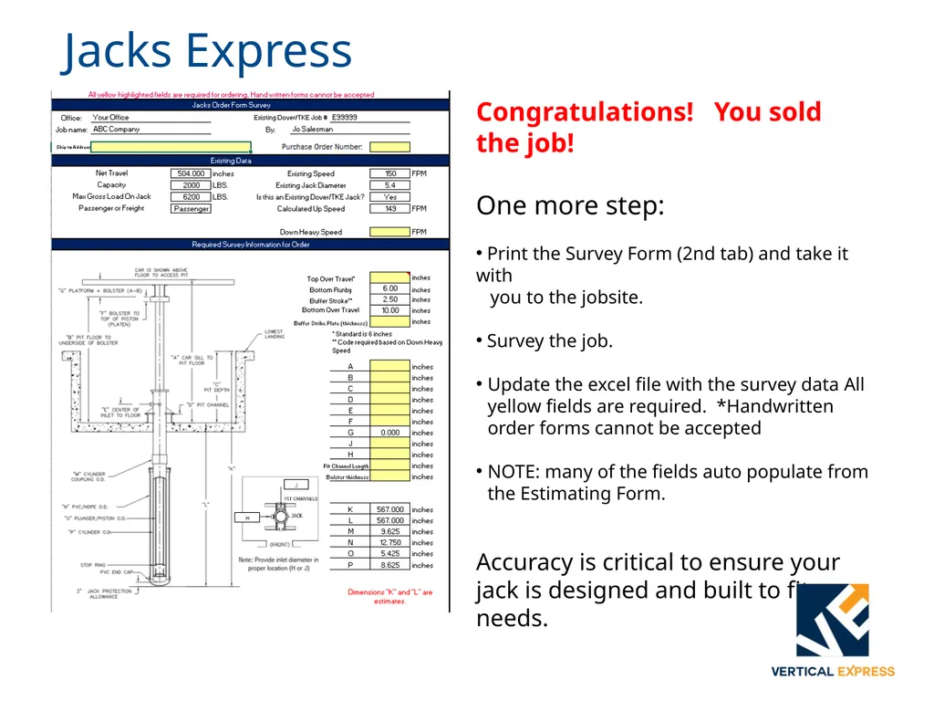 Jacks Express Tutorial for Estimating, Surveying, - slide 8 of 9
