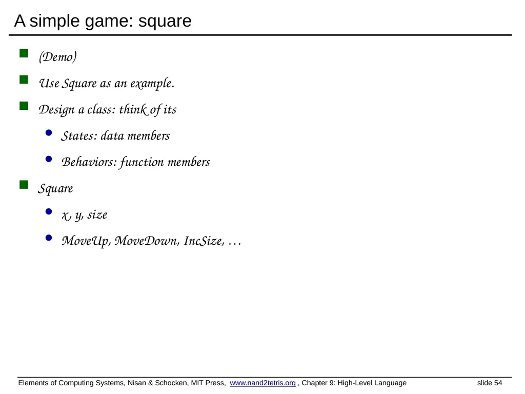 www.nand2tetris.org Building a Modern Computer - slide 54 of 55