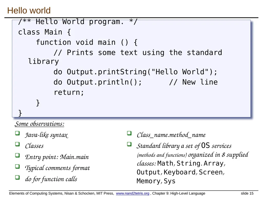 www.nand2tetris.org Building a Modern Computer - slide 15 of 55