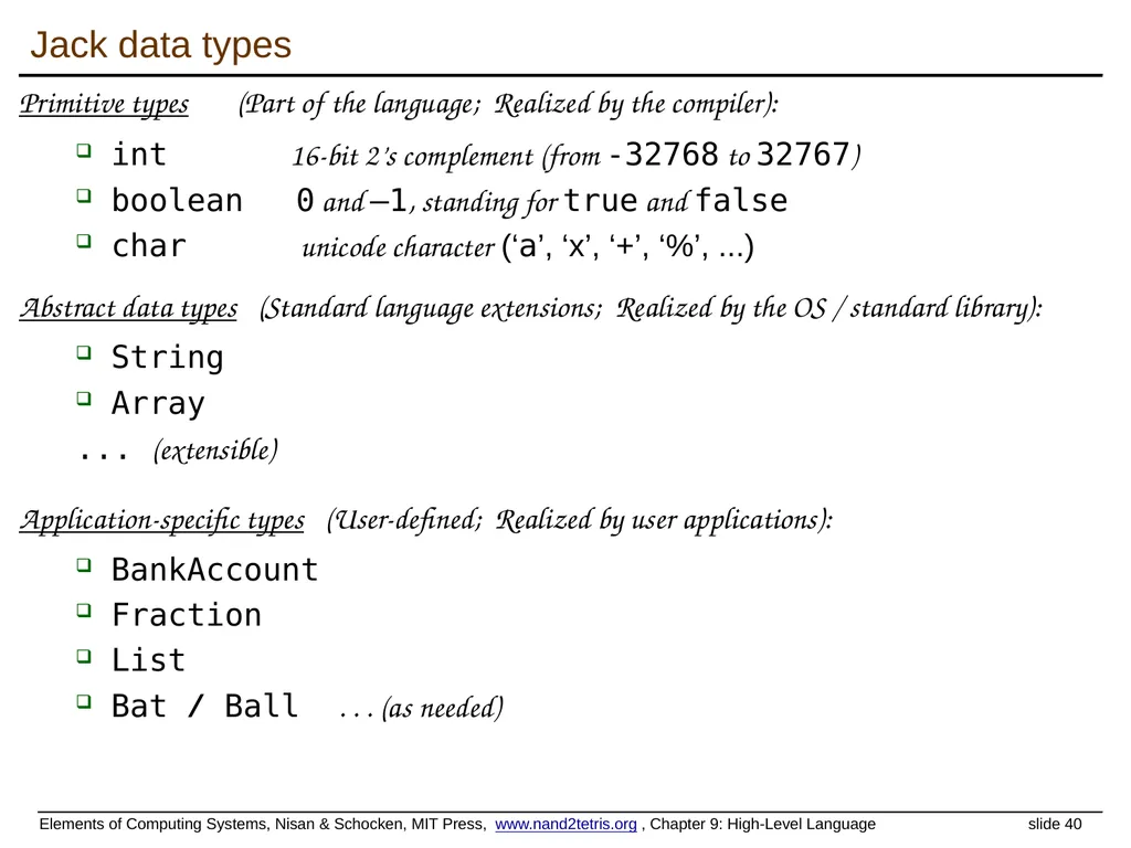 www.nand2tetris.org Building a Modern Computer - slide 40 of 55