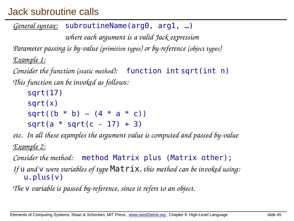 www.nand2tetris.org Building a Modern Computer - slide 45 of 55