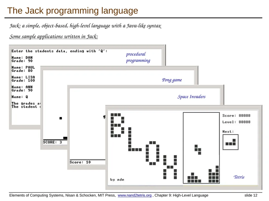 www.nand2tetris.org Building a Modern Computer - slide 12 of 55