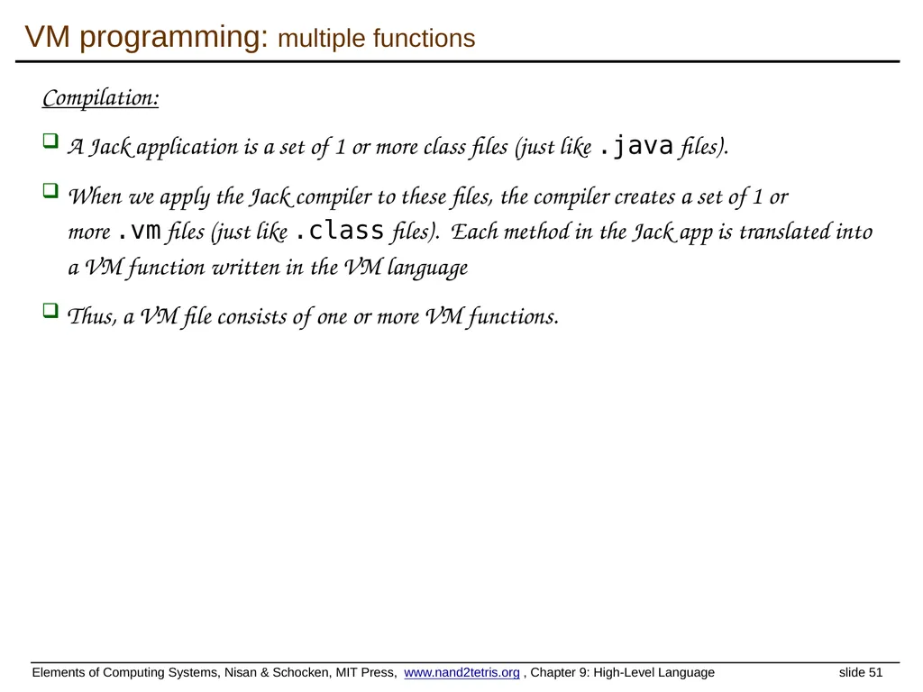 www.nand2tetris.org Building a Modern Computer - slide 51 of 55