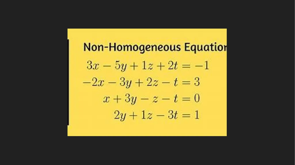 LINAR EQUATIONS Chapter 4 HOMOGENEOUS LINEAR - slide 12 of 12