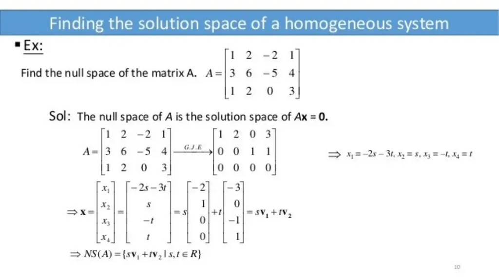 LINAR EQUATIONS Chapter 4 HOMOGENEOUS LINEAR - slide 8 of 12
