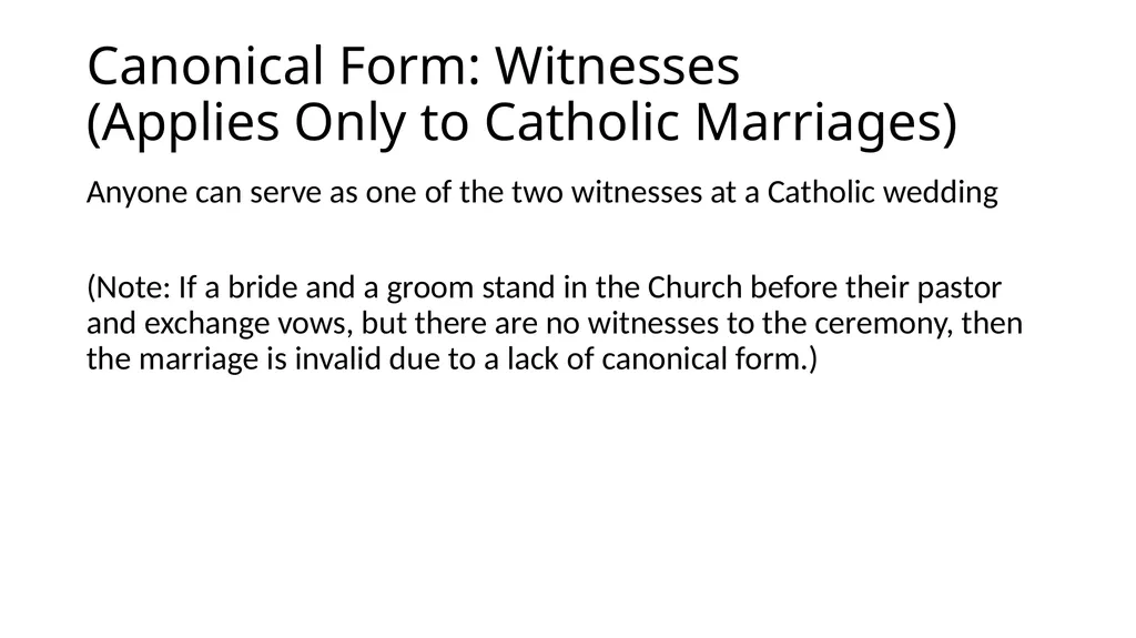 What Makes a Marriage Invalid? Very Rev. James M. - slide 15 of 50