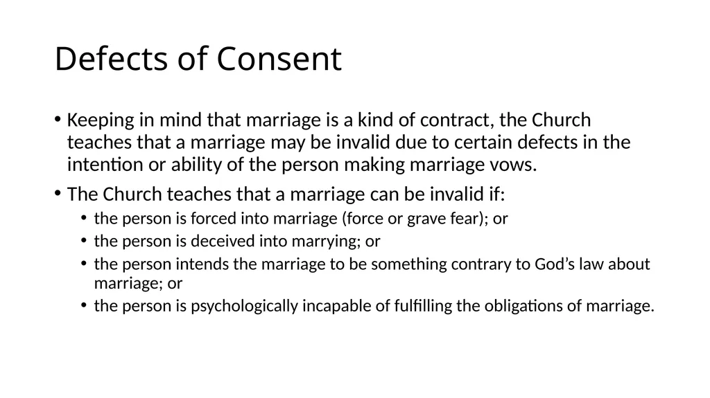 What Makes a Marriage Invalid? Very Rev. James M. - slide 29 of 50