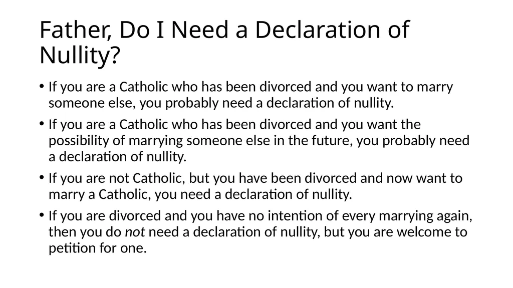 What Makes a Marriage Invalid? Very Rev. James M. - slide 43 of 50