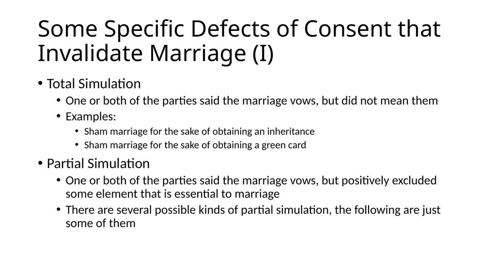 What Makes a Marriage Invalid? Very Rev. James M. - slide 30 of 50