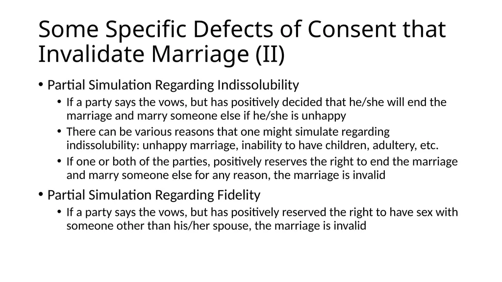 What Makes a Marriage Invalid? Very Rev. James M. - slide 31 of 50