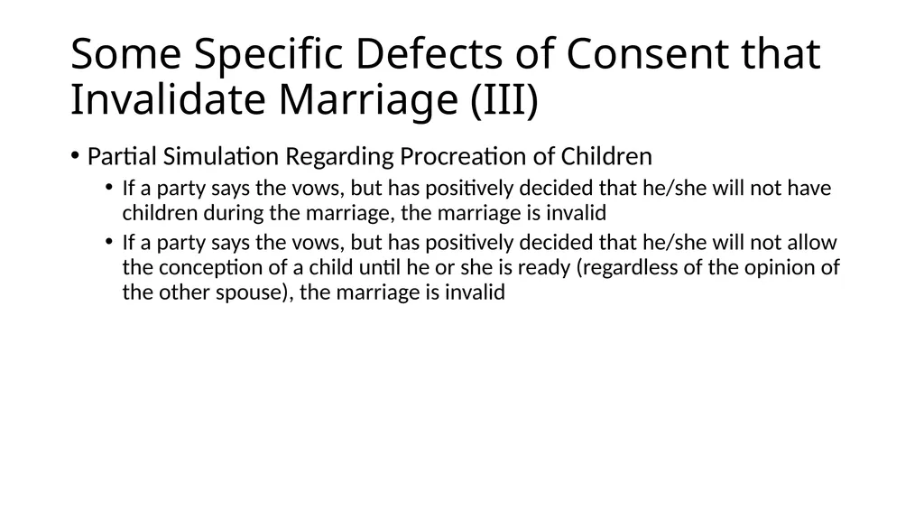 What Makes a Marriage Invalid? Very Rev. James M. - slide 32 of 50