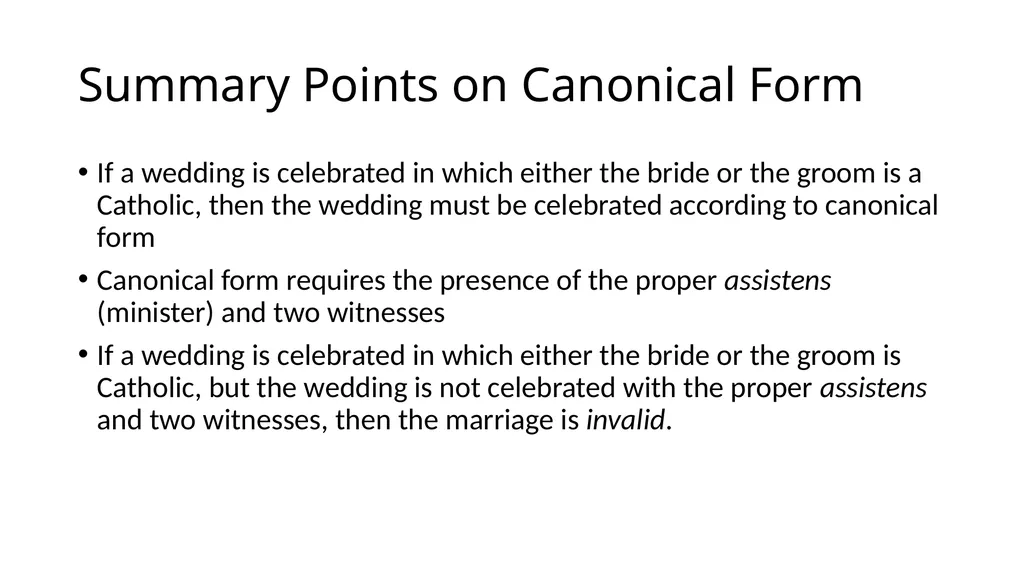 What Makes a Marriage Invalid? Very Rev. James M. - slide 16 of 50