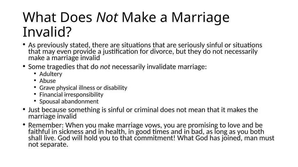 What Makes a Marriage Invalid? Very Rev. James M. - slide 38 of 50