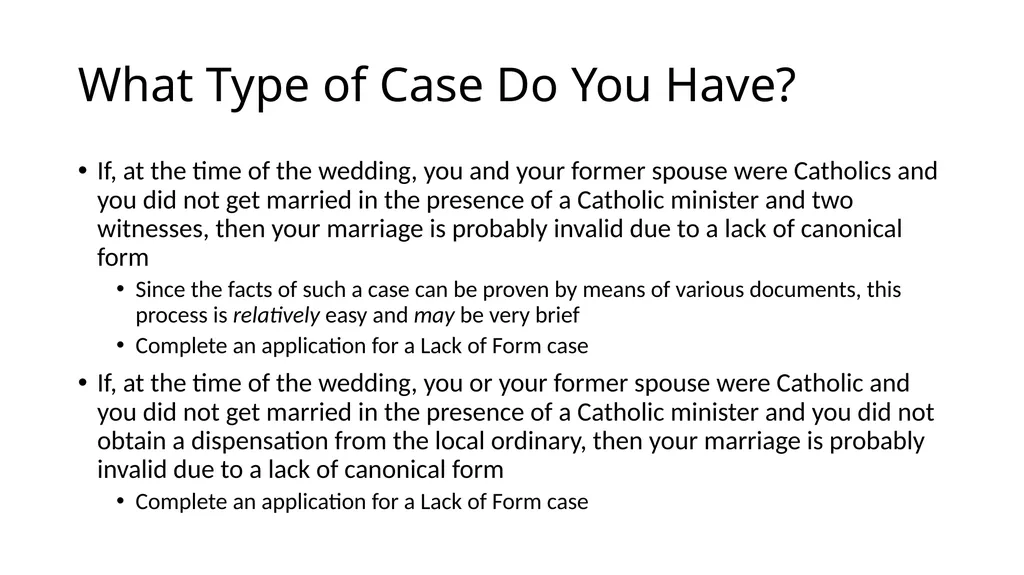 What Makes a Marriage Invalid? Very Rev. James M. - slide 48 of 50