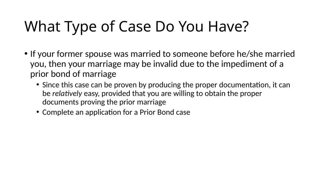 What Makes a Marriage Invalid? Very Rev. James M. - slide 49 of 50