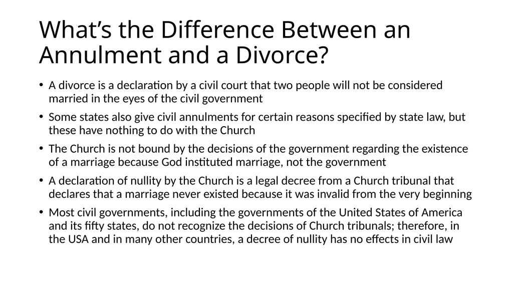 What Makes a Marriage Invalid? Very Rev. James M. - slide 41 of 50