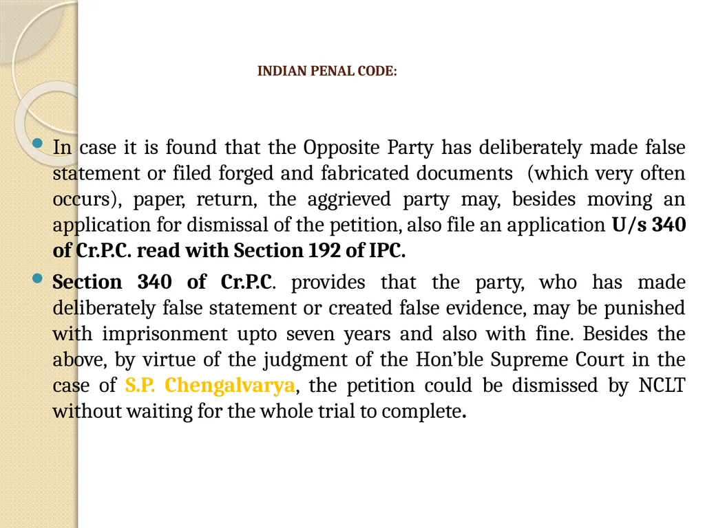 PREPAREDNESS FOR NCLT VARIOUS LAWS A PROFESSIONAL - slide 66 of 90