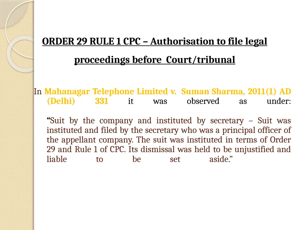 PREPAREDNESS FOR NCLT VARIOUS LAWS A PROFESSIONAL - slide 61 of 90