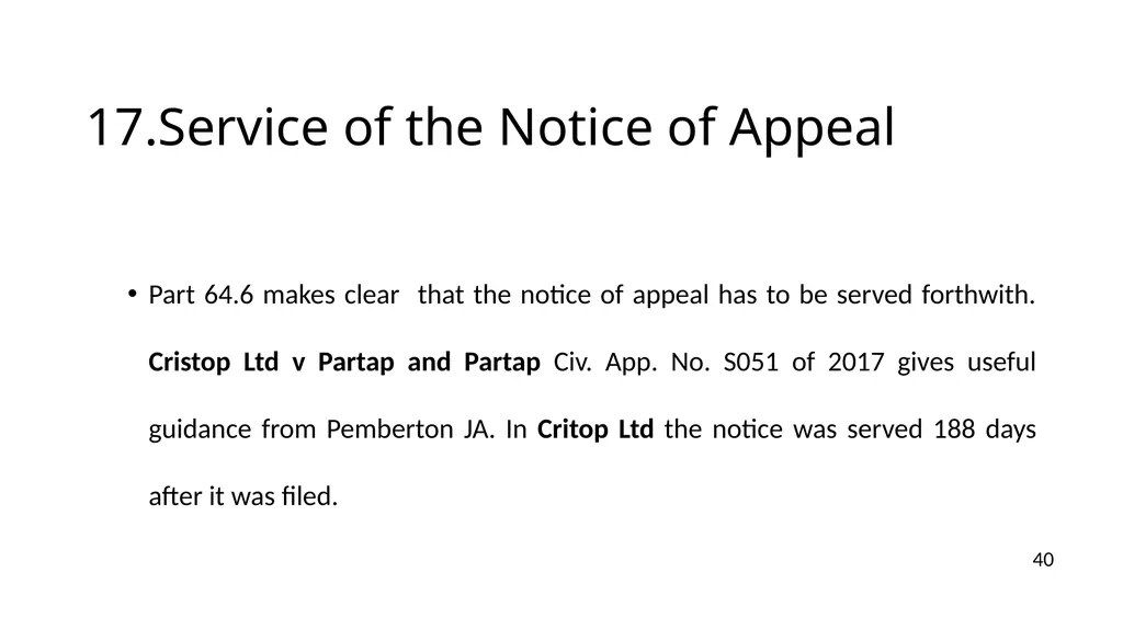 NOTICES OF APPEALS & GROUNDS OF APPEALS IAN L. - slide 40 of 60