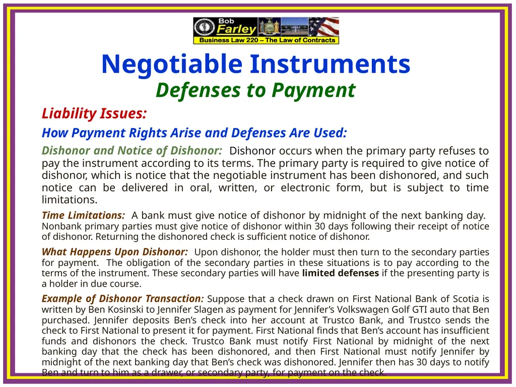 Slide Set Thirteen B: Payment Systems – Defenses - slide 11 of 12