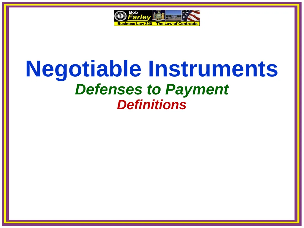 Slide Set Thirteen B: Payment Systems – Defenses - slide 4 of 12
