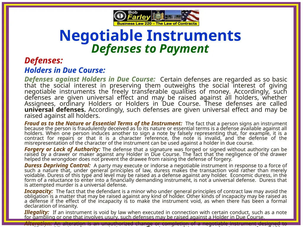 Slide Set Thirteen B: Payment Systems – Defenses - slide 8 of 12