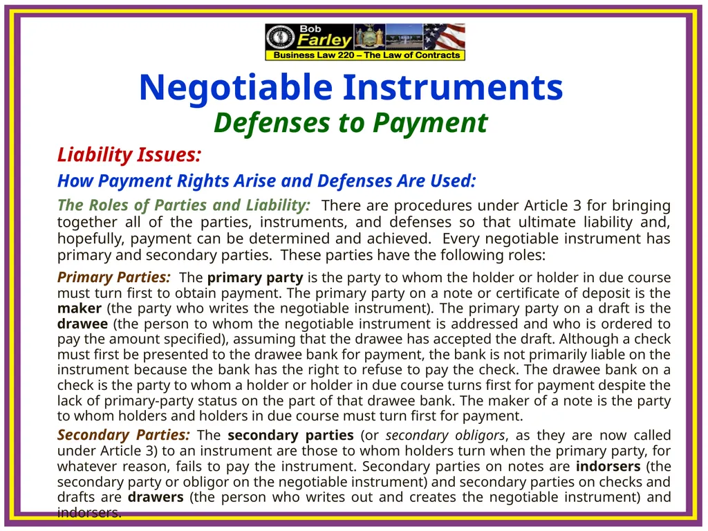 Slide Set Thirteen B: Payment Systems – Defenses - slide 9 of 12