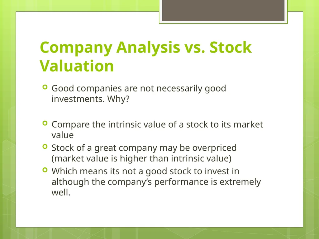 Company analysis and stock valuation ch14 Company - slide 2 of 18