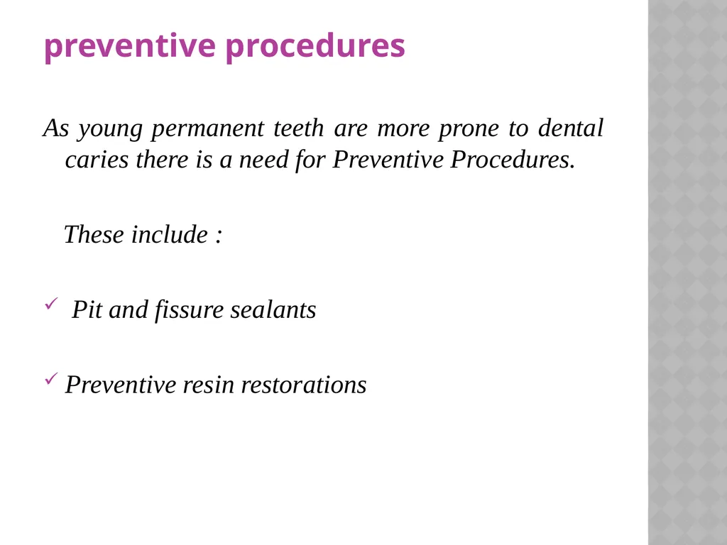 YOUNG PERMANENT TEETH Definition Permanent teeth - slide 15 of 30