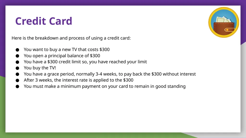 Credit- Using Borrowed Money Personal Finance Lab - slide 4 of 6