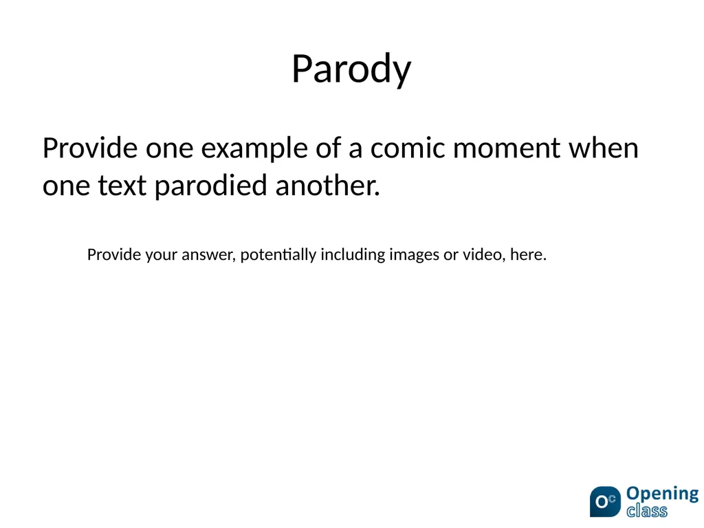 Intertextuality Adaptation Name one text that has - slide 12 of 13
