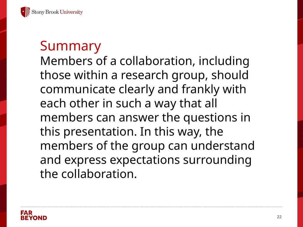 Collaboration Information for this module came - slide 22 of 22