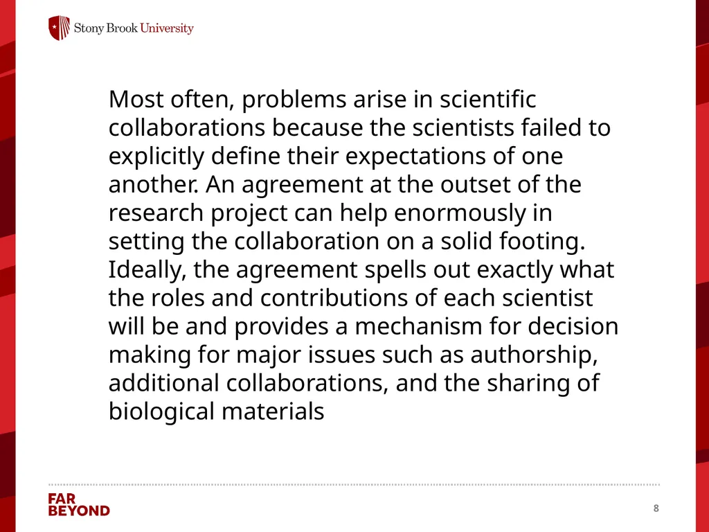 Collaboration Information for this module came - slide 8 of 22