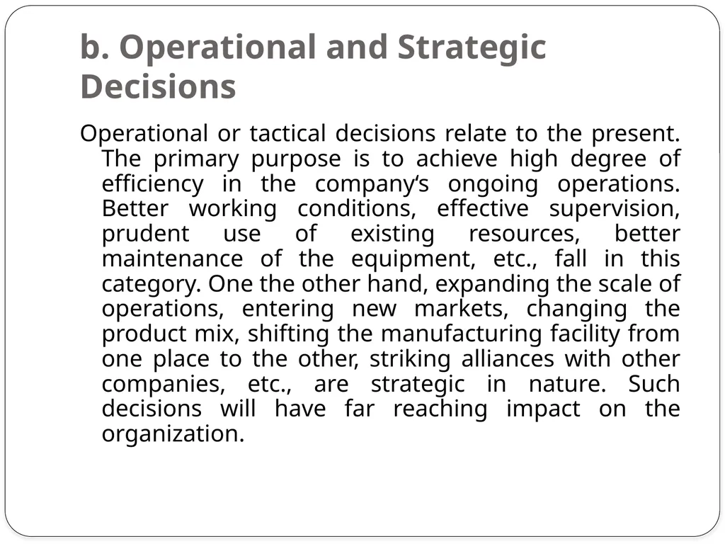 Decision Making Decision Making Decision making is - slide 5 of 7