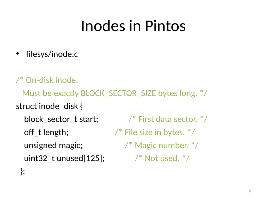 CS 5600 Computer Systems Project 4: File System in - slide 6 of 15