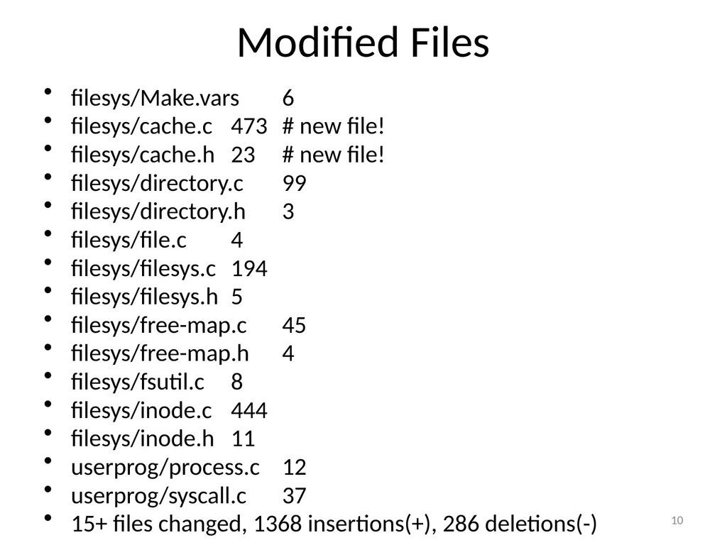 CS 5600 Computer Systems Project 4: File System in - slide 10 of 15