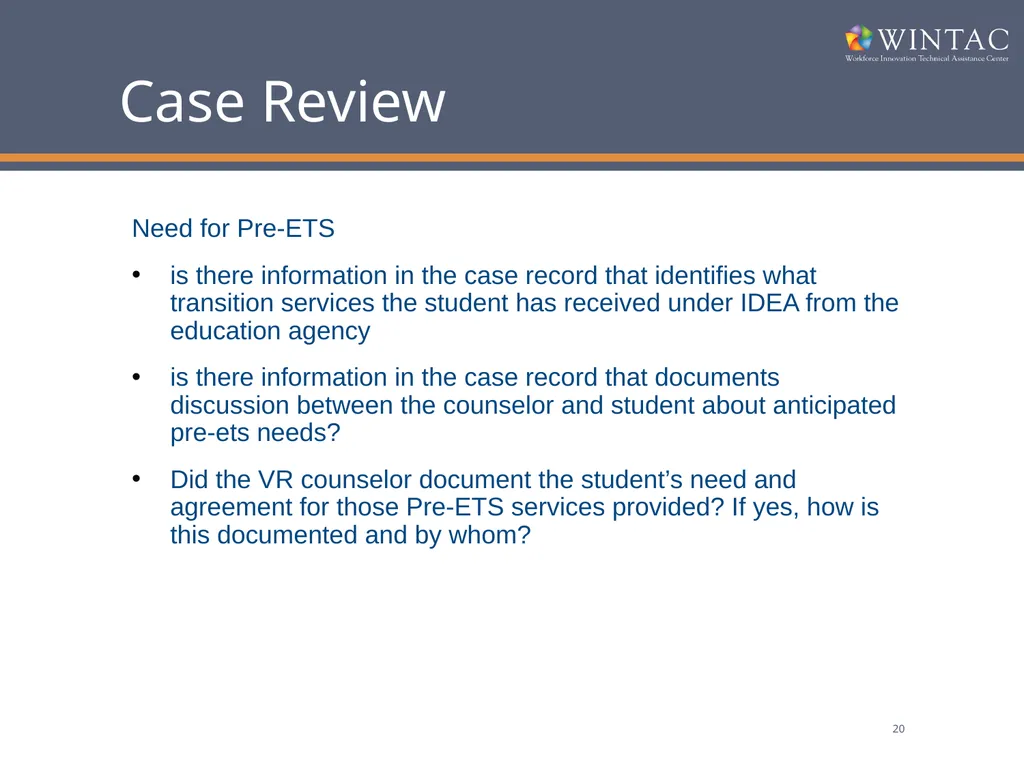 Pre-Employment Transition Services “Where Do We Go - slide 20 of 30