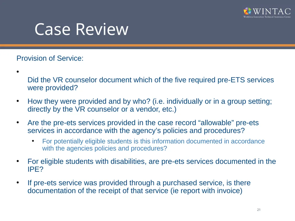 Pre-Employment Transition Services “Where Do We Go - slide 21 of 30