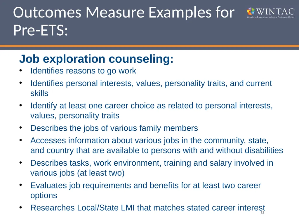 Pre-Employment Transition Services “Where Do We Go - slide 12 of 30