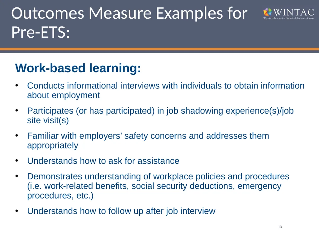 Pre-Employment Transition Services “Where Do We Go - slide 13 of 30