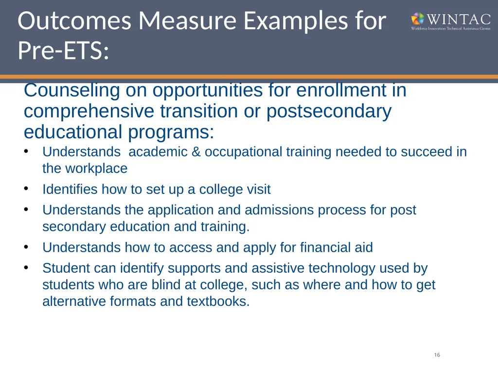 Pre-Employment Transition Services “Where Do We Go - slide 16 of 30