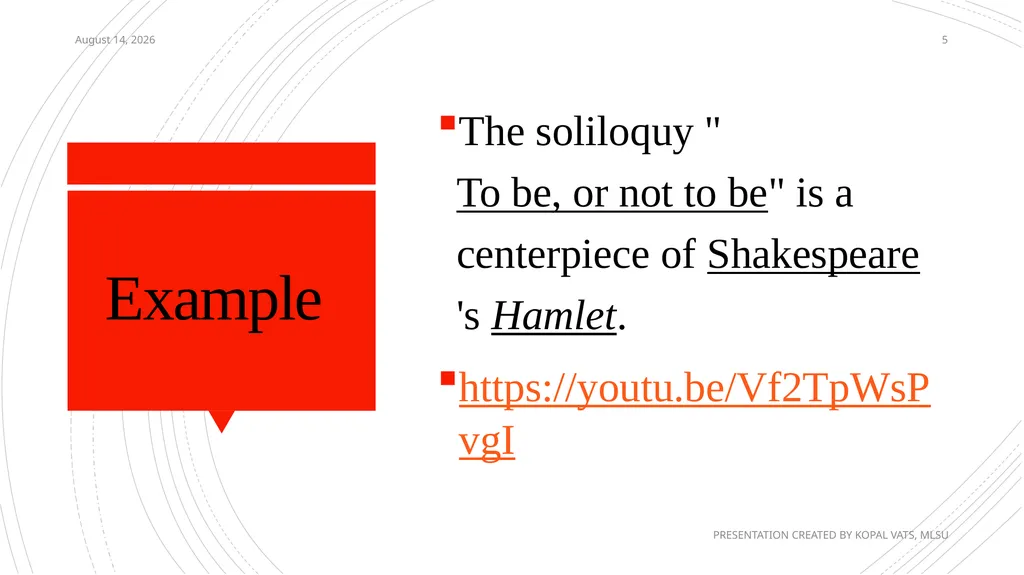 Soliloquy & Dramatic Monologue 7 December 2020 - slide 5 of 9