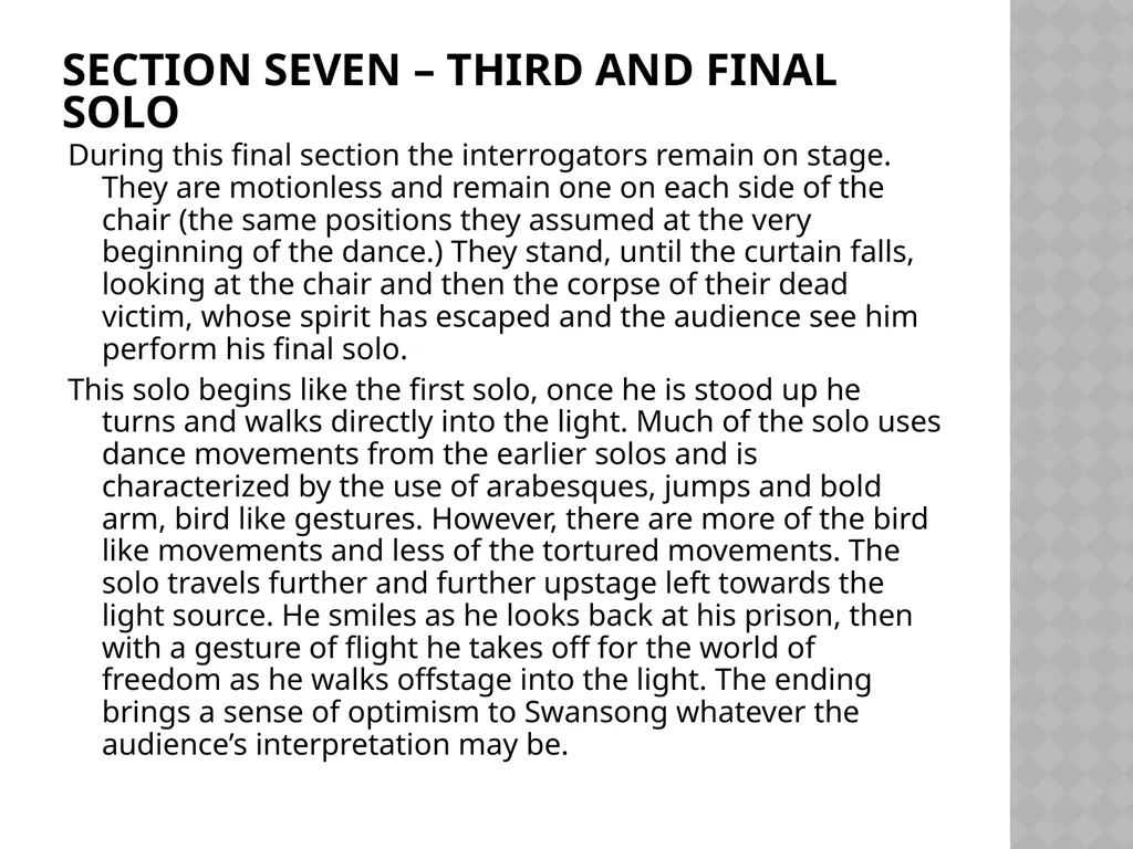 Swansong Fact Sheet Choreographer Christopher - slide 17 of 32