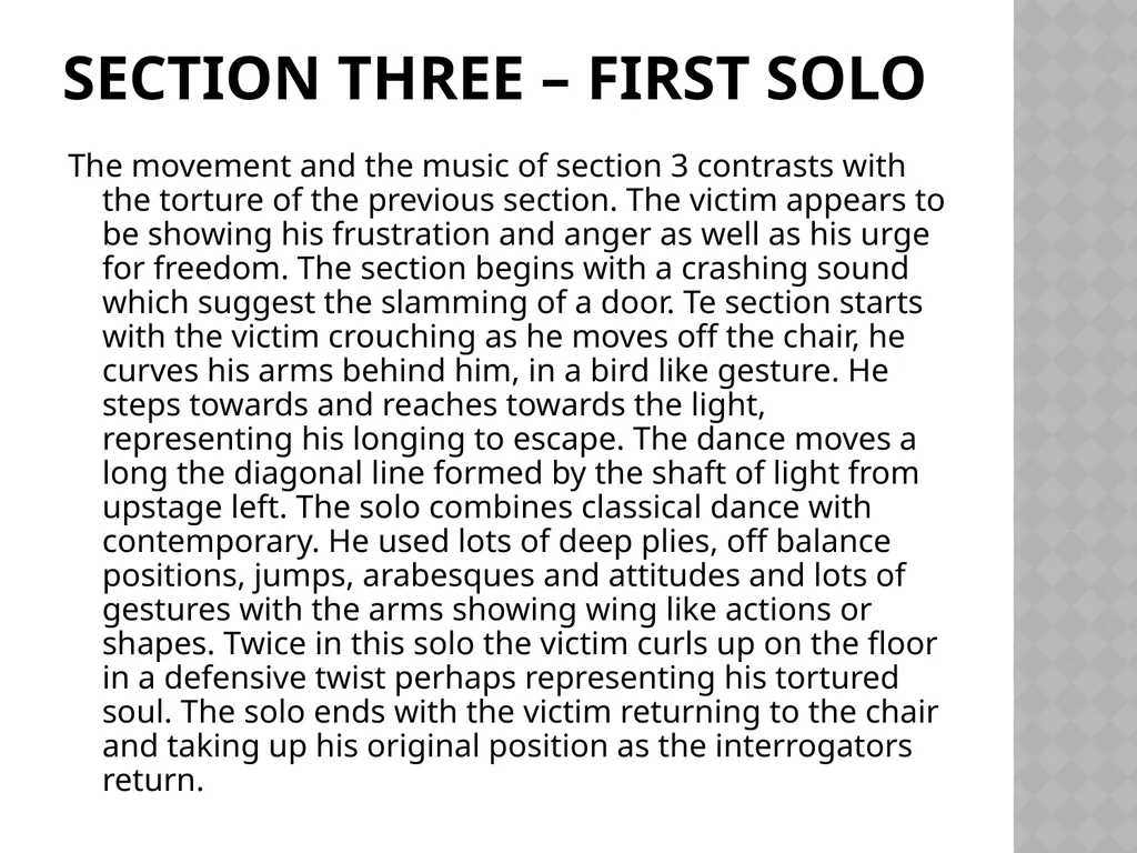 Swansong Fact Sheet Choreographer Christopher - slide 13 of 32