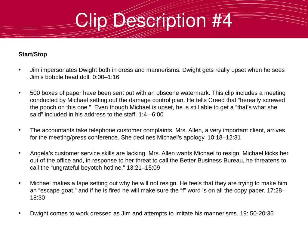 Using The Office to Teach Business Ethics Robert - slide 27 of 35